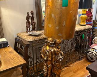 Large statue lamp (58” tall)