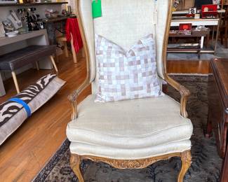 French linen bergere chair $200 + tax