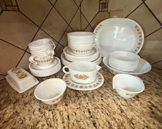 Vintage Corelle Butterfly Gold Dish Set