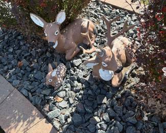 Lawn Sculptures Deer Family