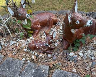 Concrete Garden Statuary Deer Family