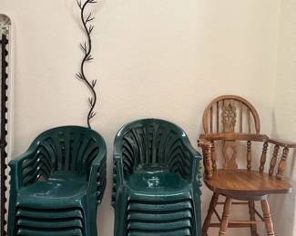 lamp not for sale, just chairs and bar stools