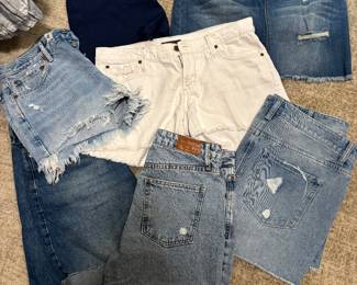 Lots of denim shorts/skirts