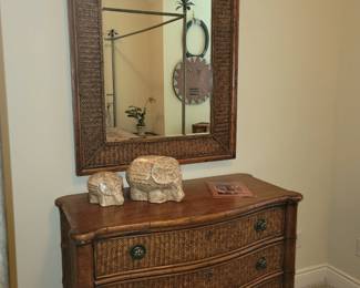 Tommy Bahama 4 drawer chest & mirror