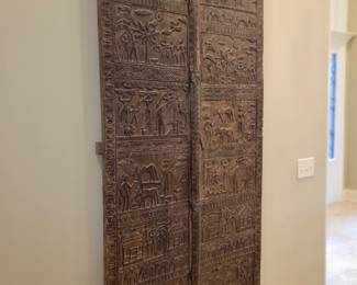 African Carved wood wall hanging
