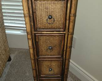 Rattan side table