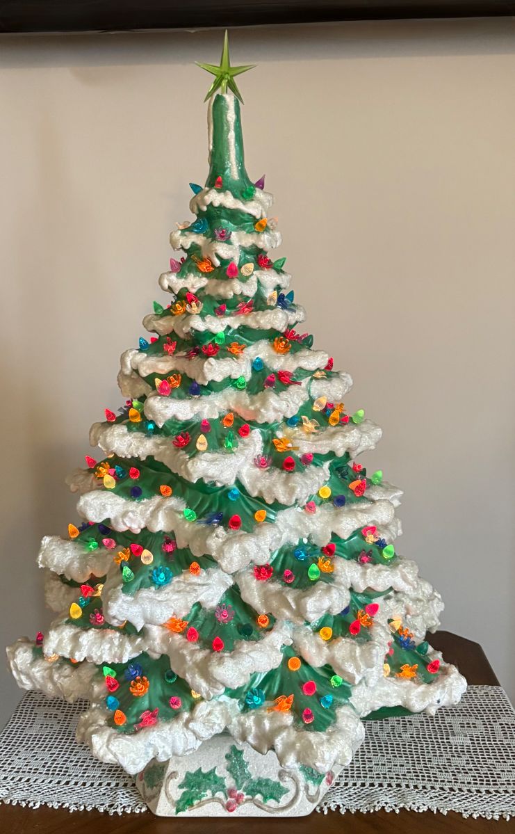 32 inch tall Vintage ceramic tree