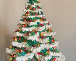 32 inch tall Vintage ceramic tree 