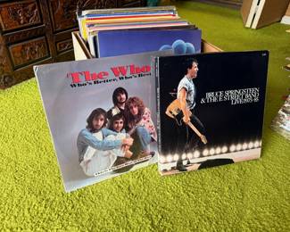 Vinyl Records. The Who, Bruce Springsteen.