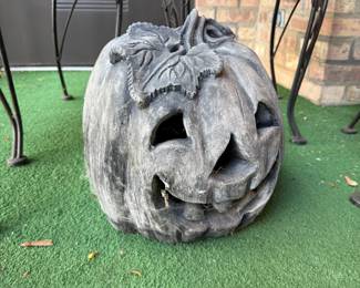 Stone Pumpkin Outdoor Decor