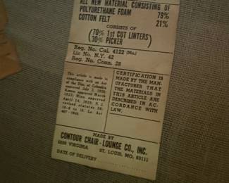 Vintage Mid-Century Modern Electric Lounger by Contour Chair Lounge Co., Inc.