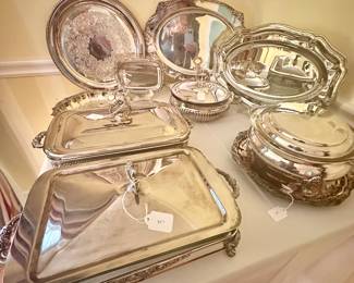 Lots of silver plate in excellent condition