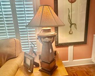 One of a pair of large lamps - art everywhere