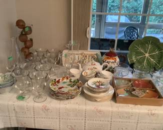 Plates, glasses, decorative plates from potterybarn