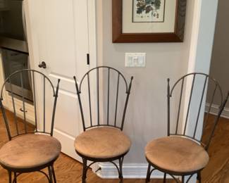 Counter height metal stools….three for $180