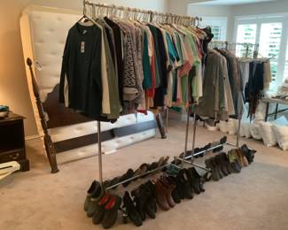 Women’s clothing and shoes, boots, sweaters, jackets etc