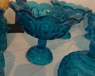 Moon and Star Pattern Glass