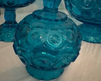 Moon and Star Pattern Glass