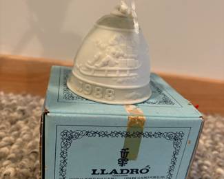 Lladro 1988 Christmas Bell Ornament