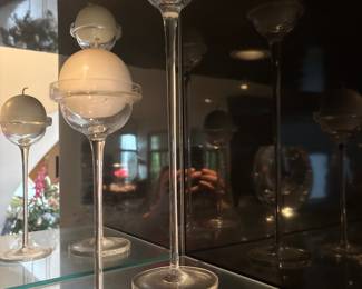 Candles and candlestick holders