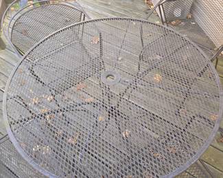 Vintage Iron Bistro Set with 4 Chairs (Upstairs)