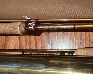 Many fly fishing rods: bamboo  rod by hexagraph classic , Walton Powell just to name a few 