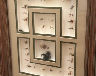 Framed fly fishing flies 
