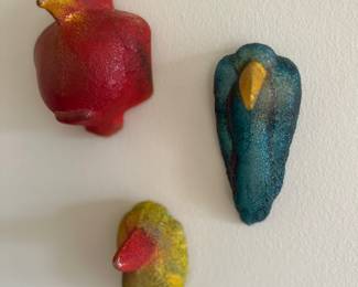 Kosta Boda birds of paradise art glass 