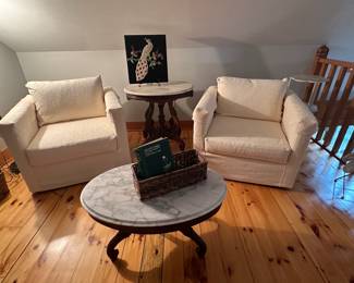Marble top tables, 