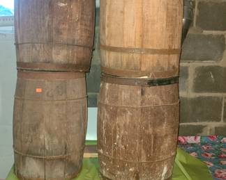 Antique nail kegs