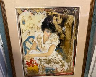 Janet Treby "White Dress" signed numbered serigraph