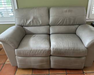 Leather love seat