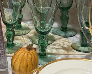 green stemware