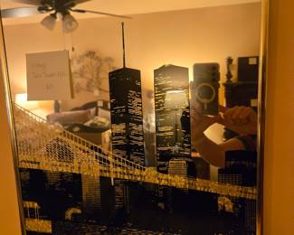 Vantage mirror wall decor.
NYC twin towers