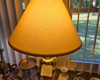 Antique brass lamps