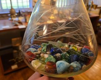 Vase with antique rocks