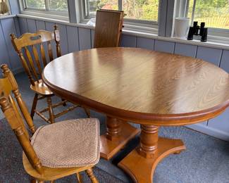 Wooden table with 4 chairs