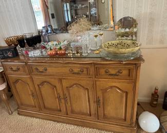 Buffet with velvet lined drawers