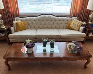 Matching sofa and extra long coffee table
