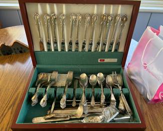 Rodgers silver plate flatware with box 