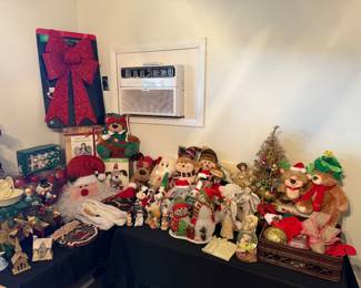 Lots of Christmas decorations