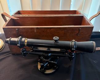 Antique Surveying Level with Box