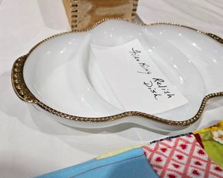 FIRE KING RELISH DISH