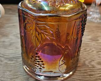 INDIANA GLASS AMBER CANDY DISH