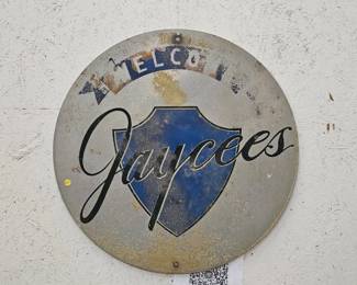 METAL JAYCEES SIGN