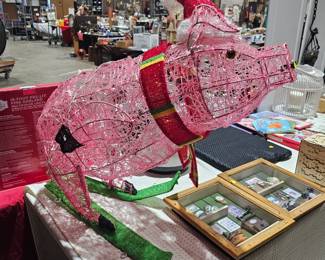 CHRISTMAS PIG LIGHTED DECOR