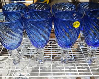 COBALT BLUE DRINKING GLASSES