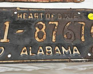 VINTAGE ALABAMA LICENSE PLATE