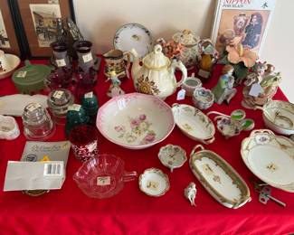 teapots, insulators, milk glass