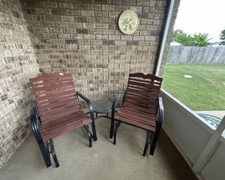 nice connected set of chairs with table
